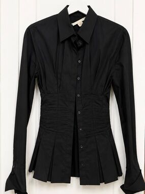 Antonio Berardi Black Button-Front Shirt